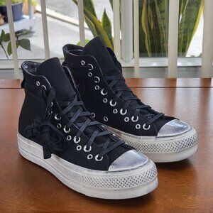 Converse Women's Chuck Taylor All Star Lift Hi 'Punk' A07679C Black Size 6
